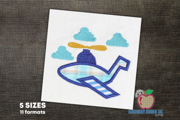 Aeroplane Applique Design: A Versatile Embroidery Asset
