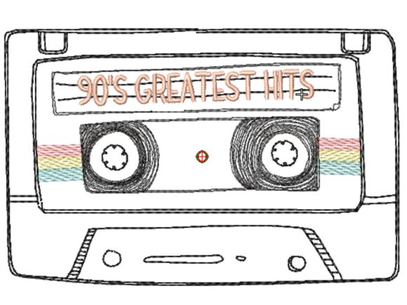Cassette Doodle: A Charming Vintage Embroidery