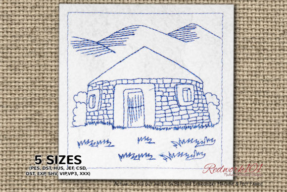 Choza African Redwork: A Premium Embroidery Design