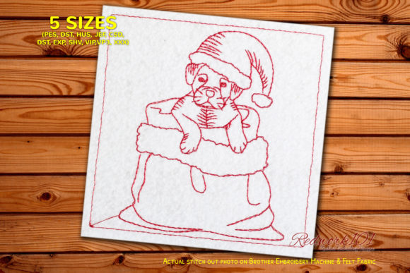 Christmas Dog Redwork Design: A Festive Embroidery Review
