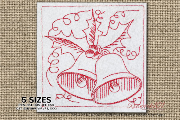 Christmas Holly Bells Machine: A Festive Embroidery Design