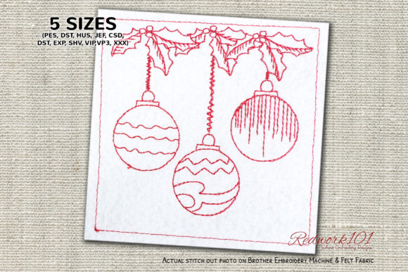 Christmas Ornaments Redwork: A Festive Embroidery Review