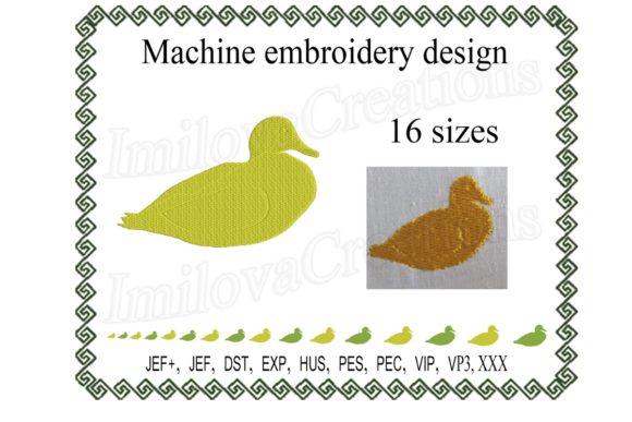 Duck Silhouette: A Charming Addition to Your Embroidery