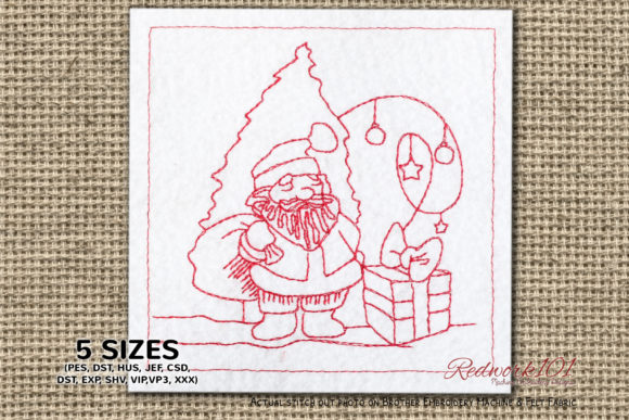Festive and Charming: Santa Claus and Gifts Lineart