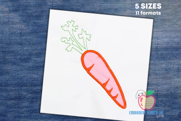 Fresh Orange Carrot Applique: A Vibrant Addition
