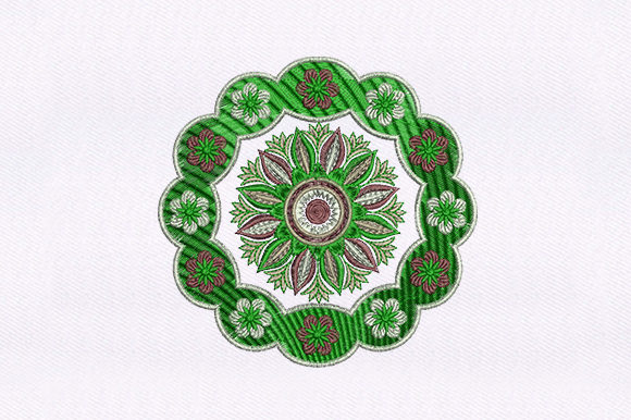 Green Quilting Design: A Fresh and Sophisticated Embroidery
