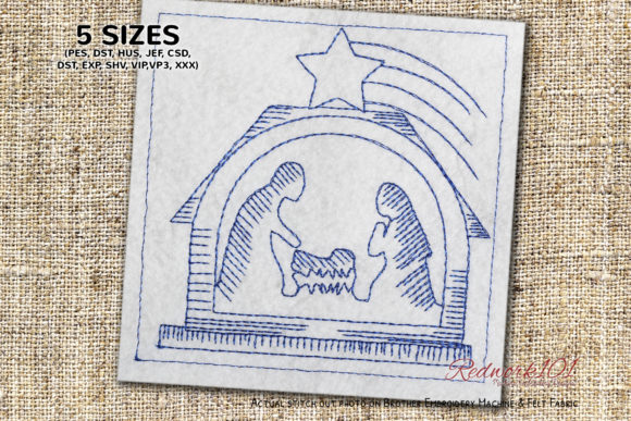 Nativity Scene Machine: A Versatile Embroidery Design