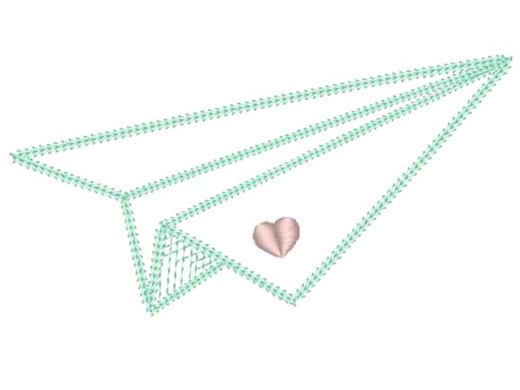 Paper Plane Aplique: A Charming Embroidery Design