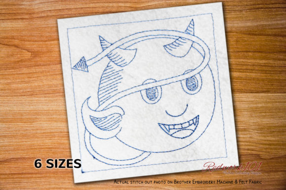 Satan's Face Bluework: A Bold Embroidery Design
