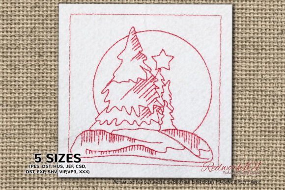 Snow Covered Trees: A Versatile Embroidery Design