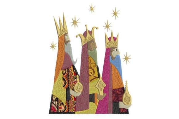 Three Wise Kings Applique: A Charming Christmas Embellishment